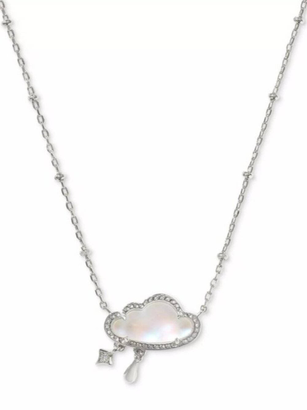 💞💞💖 Kendra Scott Silver-Tone Celeste Cloud Short 19" Pendant Necklace